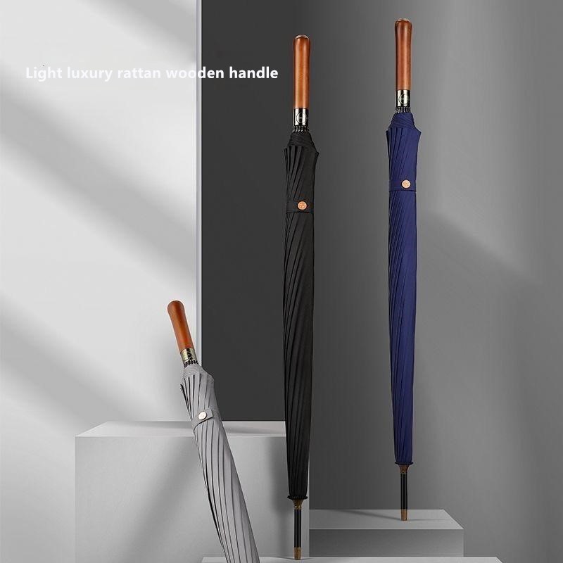 Golf Umbrella - Автоматический зонт с деревянной ручкой, 16